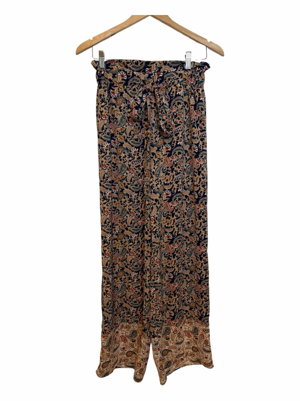 Entro Wide Leg Palazzo Pant with Tie Waist - Size S